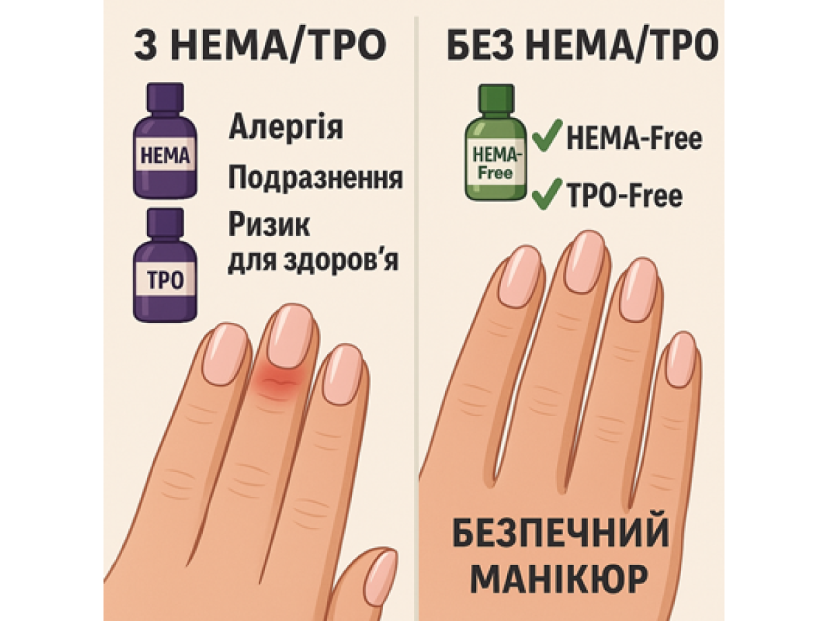 Невидимі ризики манікюру: що приховують HEMA та TPO