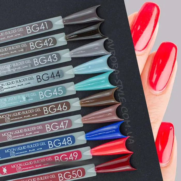 Жидкий гель Moon Full Liquid Builder Gel для укрепления и моделирования ногтей №BG49, 15 мл