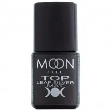 Матовый Топ для гель лака Moon Full Leaf Silver Matt без липкого слоя 8 мл