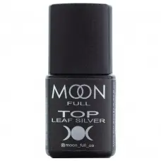 Топ для гель лака Moon Full Leaf Silver без липкого слоя 8 мл