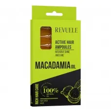 Активные ампулы для волос REVUELE HAIR CARE с маслом макадамии 8x5мл