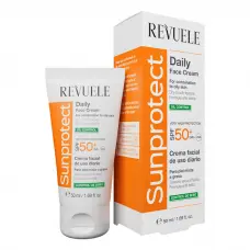 Ежедневный крем для лица REVUELLE SUNPROTECT увлажняющий из SPF 50+, 50 мл