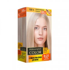 Крем-фарба Permanent Color тон блонд попелястий №0.21 Аромат