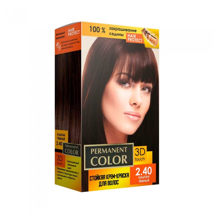 Крем-краска Аромат Permanent Color тон каштан темный №2.40