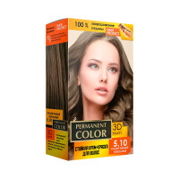 Крем-фарба Permanent Color тон русявий темний попелястий №5.10 Аромат