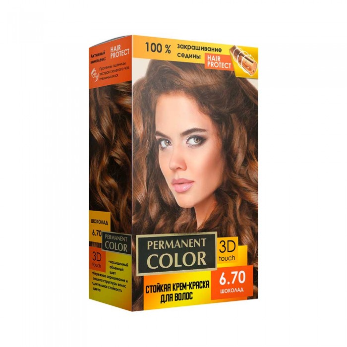 Крем-краска Аромат Permanent Color тон шоколад №6.70
