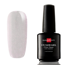 Еластична база Sophin UV / LED Clear Pink з нановолокнами і вітамінами № 0799