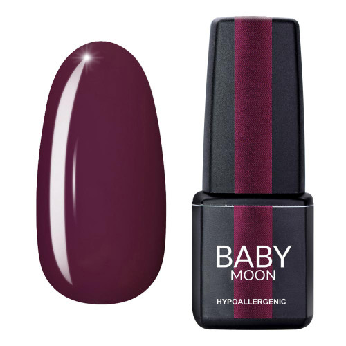 Гель лак Baby Moon Burgundy Gel polish №004 темный каштан 6 мл