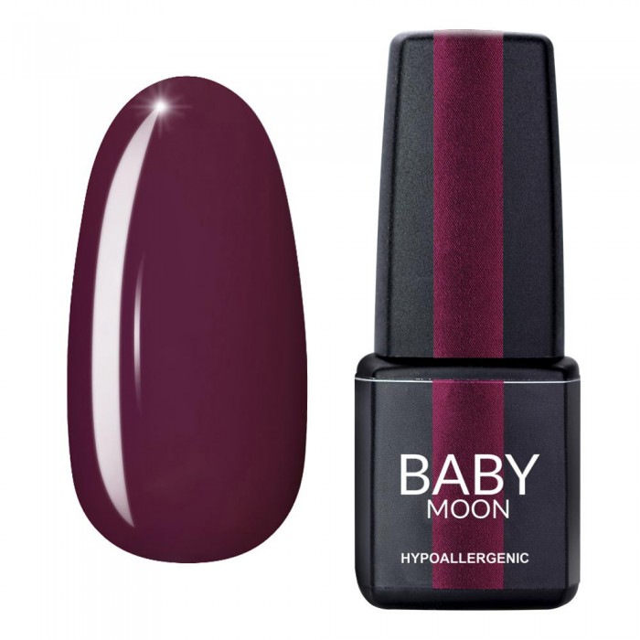 Гель лак Baby Moon Burgundy Gel polish №004 темний каштан 6 мл, 5908254001314
