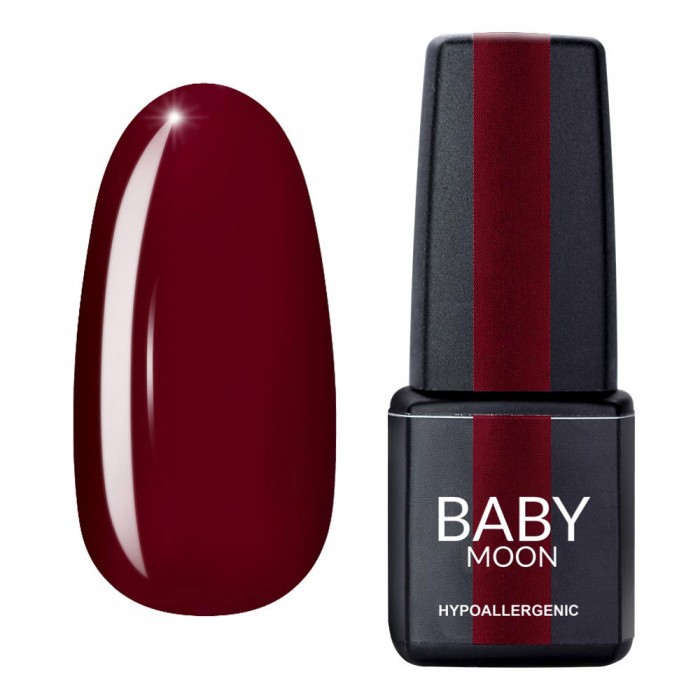 Гель лак Baby Moon Burgundy Gel polish №005 карминный 6 мл