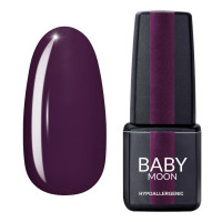 Гель лак Baby Moon Burgundy Gel polish №006 класичний баклажановий 6 мл