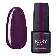 Гель лак Baby Moon Burgundy Gel polish №006 классический баклажановый 6 мл