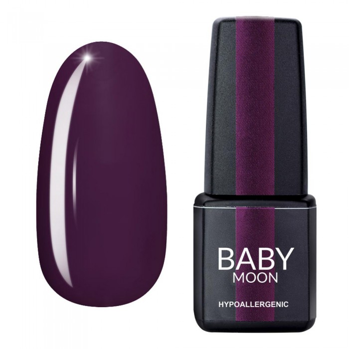 Гель лак Baby Moon Burgundy Gel polish №006 класичний баклажановий 6 мл, 5908254001338