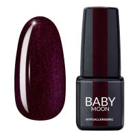Гель лак Baby Moon Burgundy Gel polish №008 баклажановий 6 мл