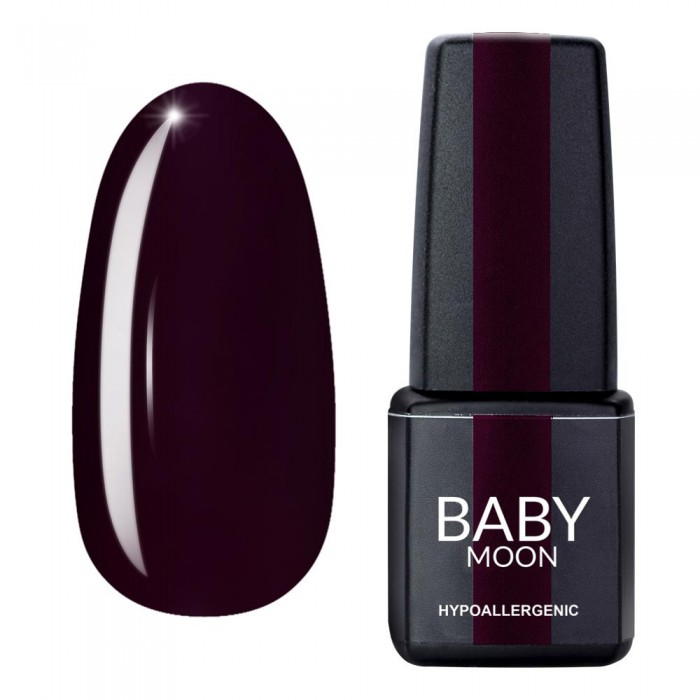 Гель лак Baby Moon Burgundy Gel polish №010 брусничный темный 6 мл