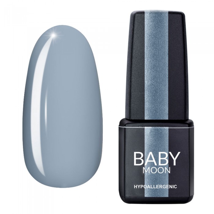 Гель лак Baby Moon Cold Ocean Gel polish №010 голубая сталь 6 мл