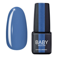 Гель лак Baby Moon Cold Ocean Gel polish №017 голубой с серым подтоном 6 мл
