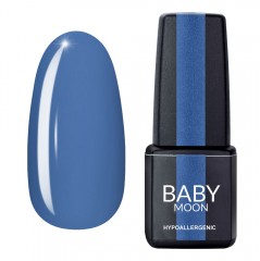 Гель лак Baby Moon Cold Ocean Gel polish №017 голубой с серым подтоном 6 мл