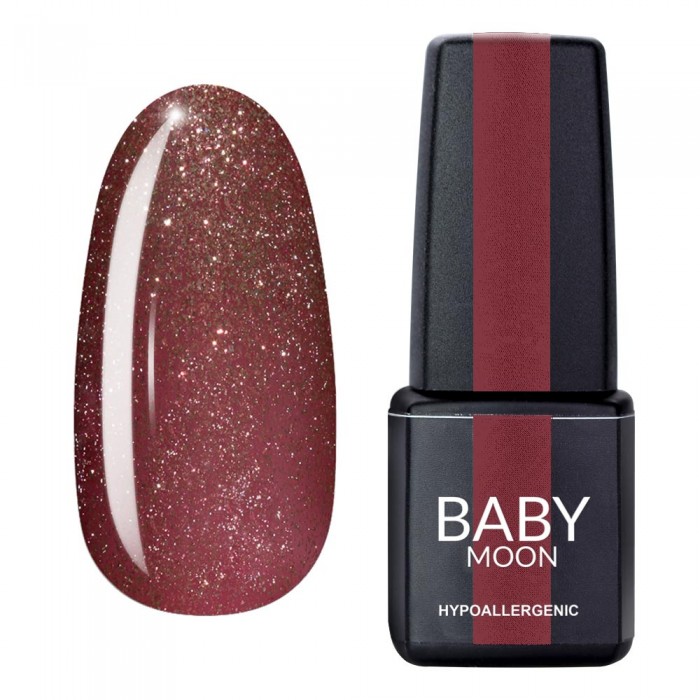 Гель лак Baby Moon Dance Diamond Gel polish №005 темно-рожевий вінтажний з дрібним шиммером 6 мл, 5908254001581
