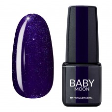 Гель лак Baby Moon Dance Diamond Gel polish №009 фиолетовый с серебристым шиммером 6 мл