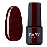 Гель лак Baby Moon Dance Diamond Gel polish №010 шоколадно-вишневий з дрібним шиммером 6 мл