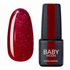 Гель лак Baby Moon Dance Diamond Gel polish №011 вишневый с блестками 6 мл