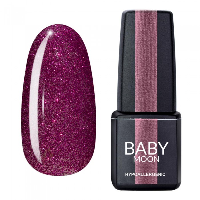 Гель лак Baby Moon Dance Diamond Gel polish №013 бордово-розовый шиммерный 6 мл