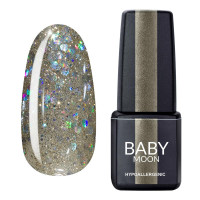 Гель лак Baby Moon Dance Diamond Gel polish №017 сріблясто-перловий шиммерний 6 мл
