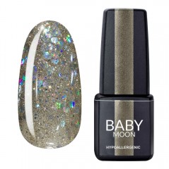 Гель лак Baby Moon Dance Diamond Gel polish №017 серебристо-жемчужный шиммерный 6 мл