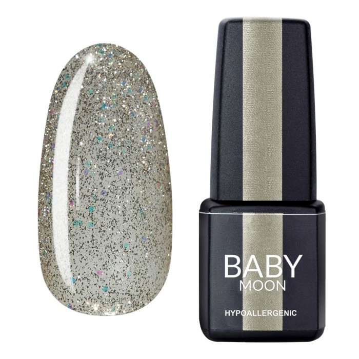 Гель лак Baby Moon Dance Diamond Gel polish №018 біле золото, шиммерний 6 мл, 5908254001710