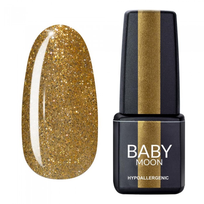 Гель лак Baby Moon Dance Diamond Gel polish №023 золотий шиммерний 6 мл, 5908254001765