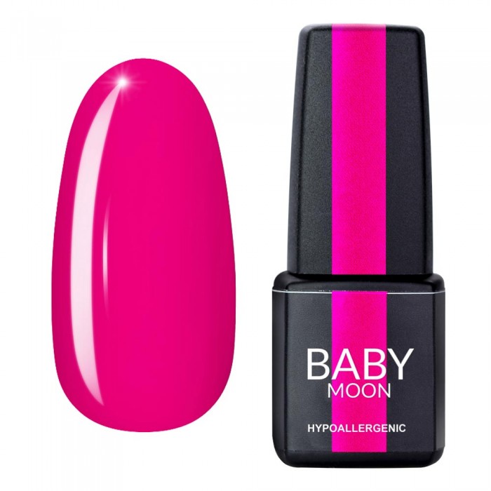 Гель лак Baby Moon Dolce Rose Gel polish №015 ярко-розовый с малиновым отливом 6 мл