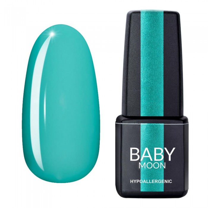 Гель лак Baby Moon Green Sea Gel polish №002 бело-зеленый яркий 6 мл