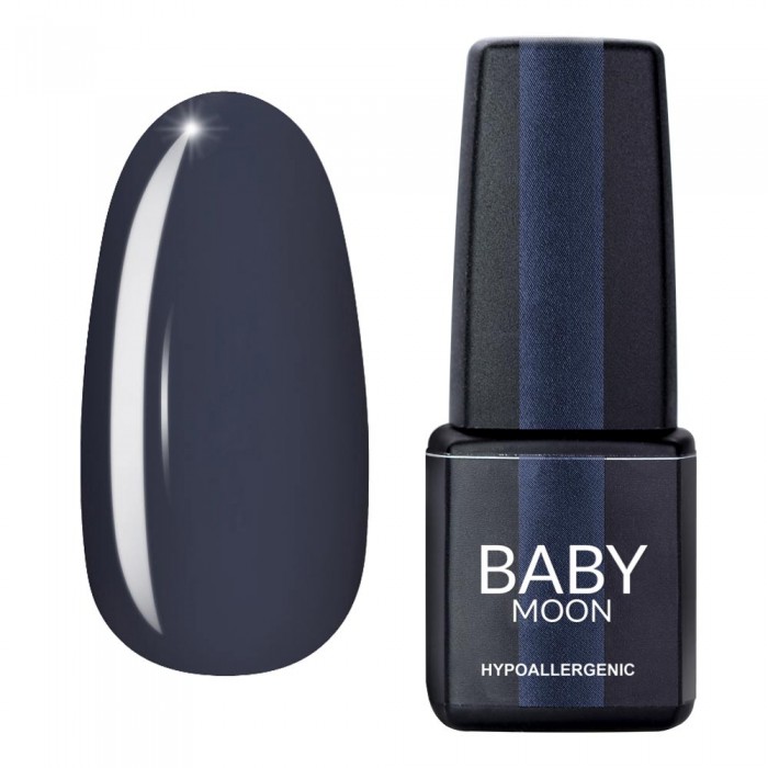 Гель лак Baby Moon Midnight Gel polish №009 темно-сірий 6 мл, 5908254000348