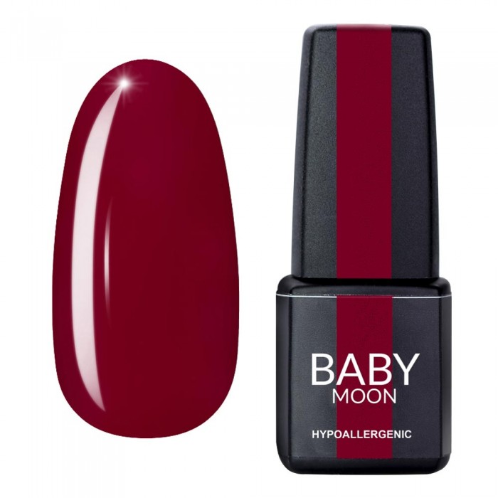 Гель лак Baby Moon Red Chic Gel polish №003 глибокий червоно-пурпурний 6 мл, 5908254000904