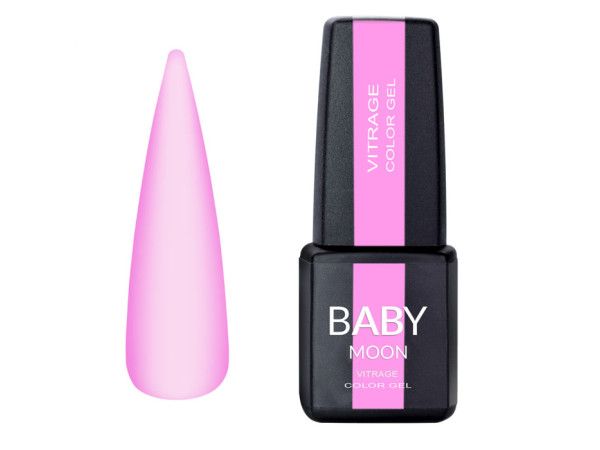 Гель лак Baby Moon Vitrage Collor Gel №01 пастельно-розовый, 6 мл