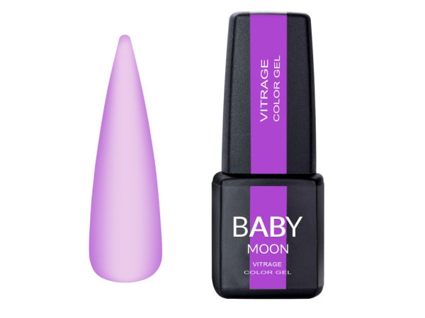 Гель лак Baby Moon Vitrage Collor Gel №02 фиолетовый, 6 мл