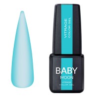 Гель лак Baby Moon Vitrage Collor Gel №04 бірюзовий, 6 мл