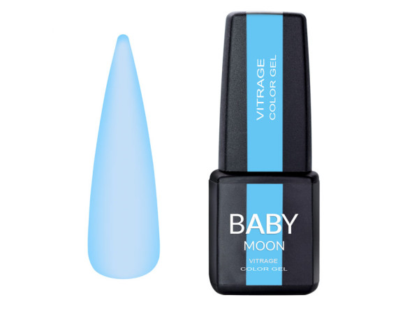 Гель лак Baby Moon Vitrage Collor Gel №05 светло-голубой, 6 мл