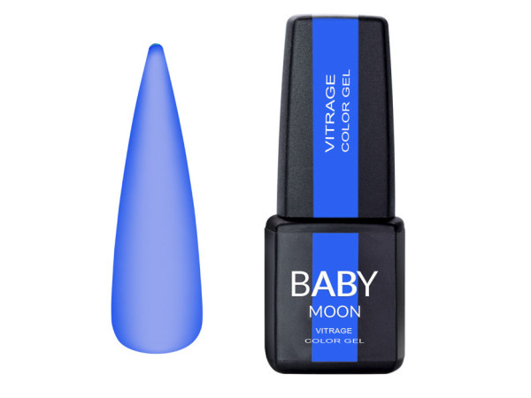Гель лак Baby Moon Vitrage Collor Gel №06 тёмно-синий, 6 мл