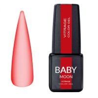 Гель лак Baby Moon Vitrage Collor Gel №07 фіолетово-червоний, 6 мл