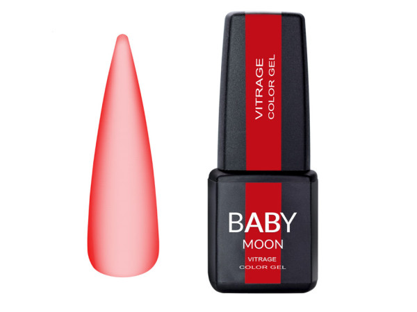Гель лак Baby Moon Vitrage Collor Gel №07 фиолетово-красный, 6 мл