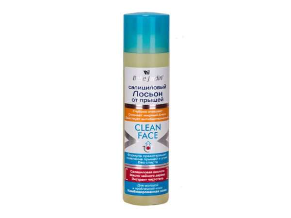 Салициловый лосьон от прыщей Belle Jardin Clean Face с экстрактом чистотела 150 мл
