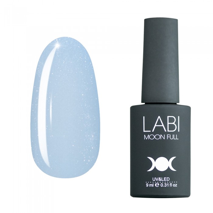 Цветная база для ногтей Labi №402 нежно-голубая с шиммером 9 мл