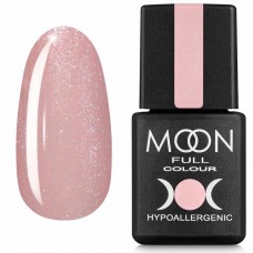 Цветная база для ногтей Moon Barbie color Rubber base №03 нежный персиковый с мелким шиммером 8 мл