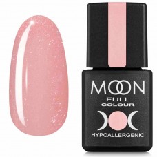 Кольорова база для нігтів Moon Barbie color Rubber base №04 персиковий з дрібним шиммером 8 мл
