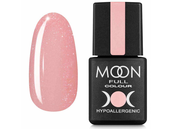 Цветная база для ногтей Moon Barbie color Rubber base №04 персиковый с мелким шиммером 8 мл