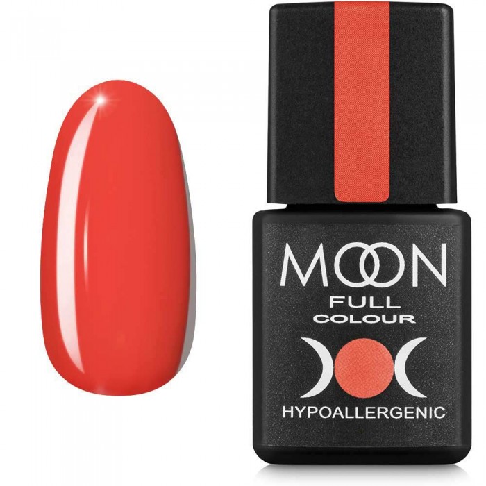 Гель-лак MOON FULL color Gel polish №125 оранжево-красный 8 мл