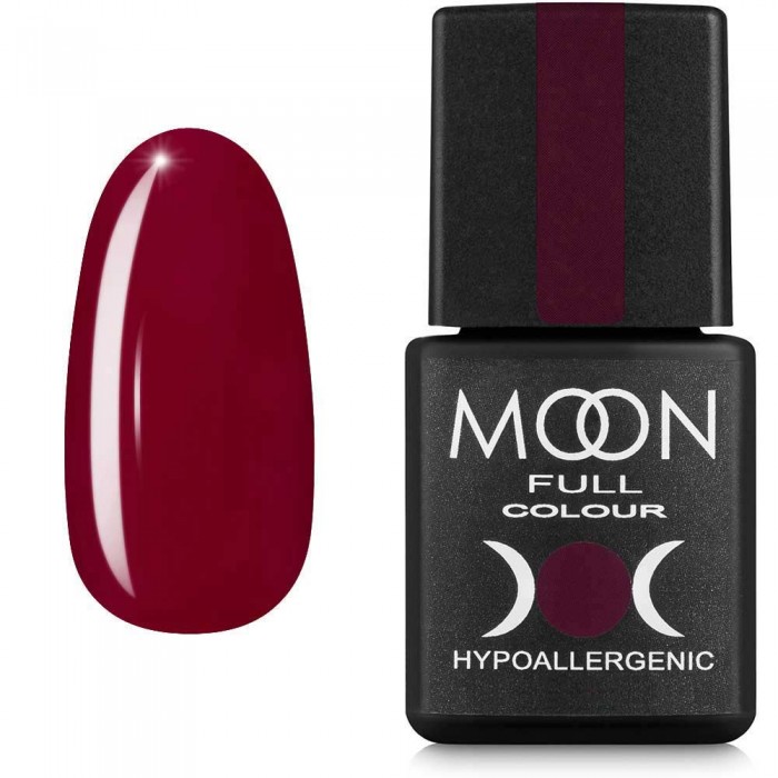 Гель-лак MOON FULL color Gel polish №141 глубокий красно-пурпурный 8 мл