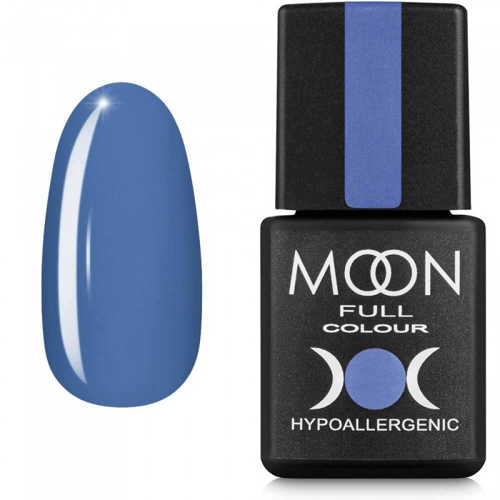 Гель-лак MOON FULL color Gel polish №154 блакитний із сірим підтоном 8 мл, 5908254187353